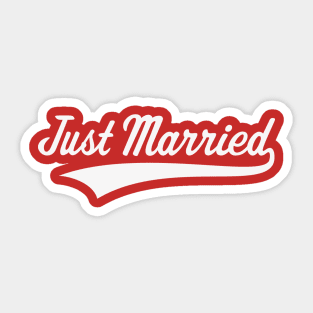 Just Married (Marriage / Wedding / Lettering / White) Sticker